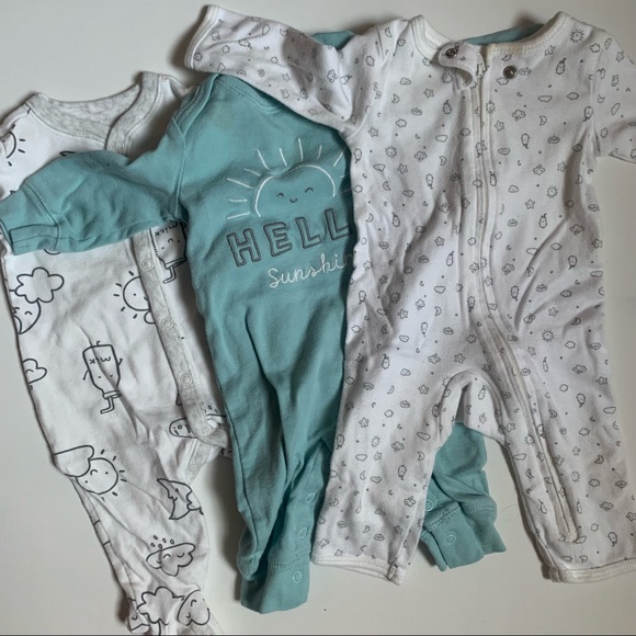 Carter’s Baby Long Sleeve Graphic Coveralls 3 Pack - Picture 3 of 6